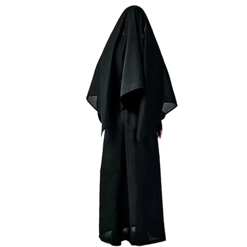 ROLECOS The Nun Cosplay Costume Horror Films Cosplay Cross Ghost Halloween Costume The Conjuring Black Women Halloween Costu # 1