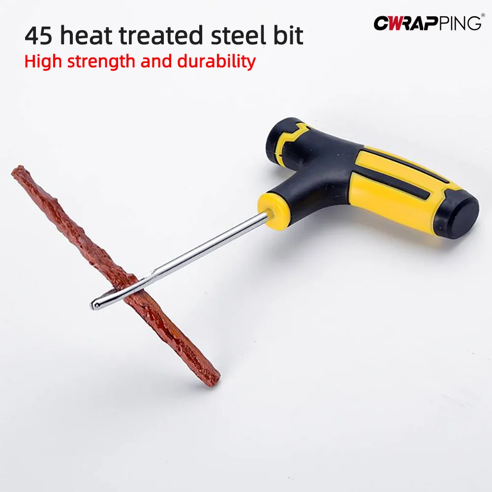 

Auto Bike Tubeless Tire Tyre Puncture Plug Tools with Rubber Strip Car Motorcycle Tire Repair Tool Tire Repair Kit Studding Set