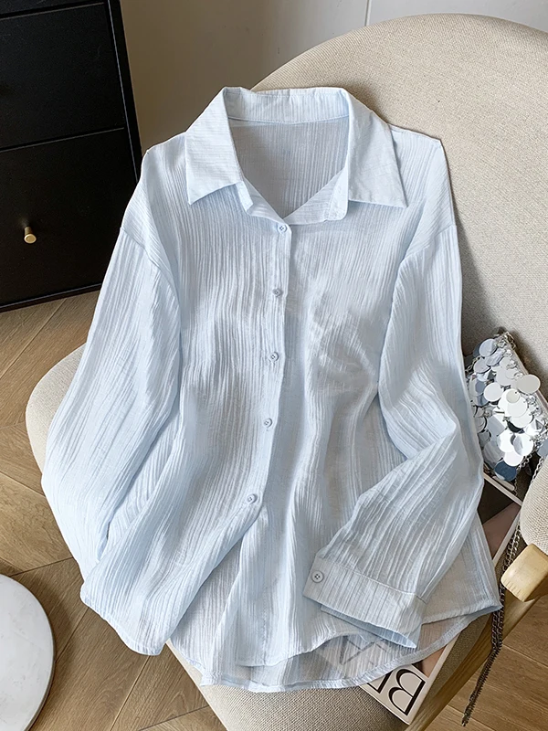 

Шелковая женская рубашка с длинными рукавами для защиты от солнца, легкая, дышащая, весенне-осенний кардиган, удобная верхняя одежда