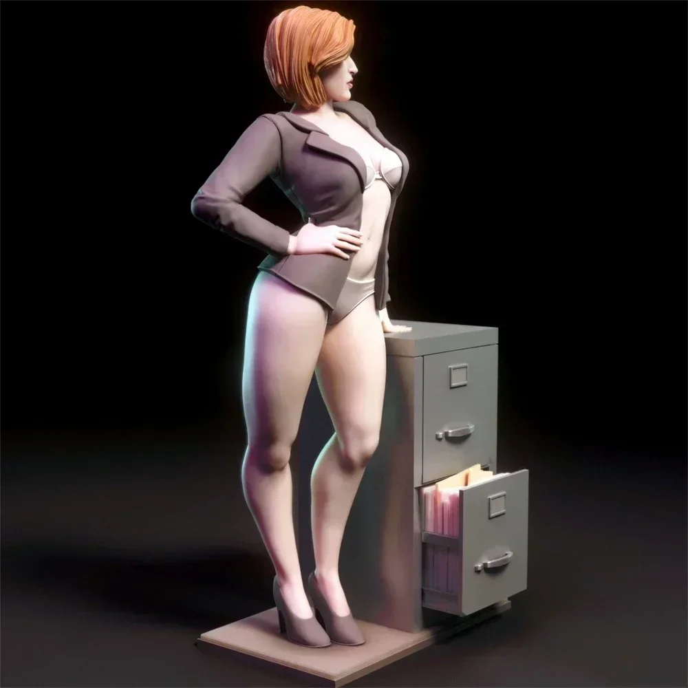 Dana Scully Hars 75Mm Figuur Model Kit 1/24 Schaal Miniatuur Model Kit Ongeverfde Kits Plastic Model