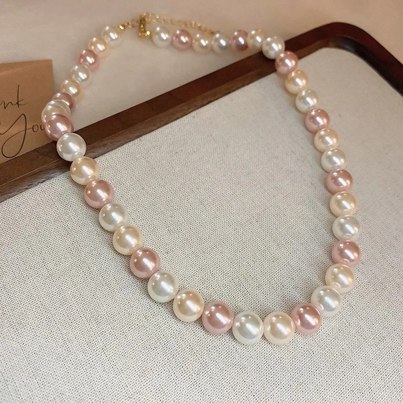 

French retro high-end pearl necklace fashionable niche versatile sweater chain light luxury personality