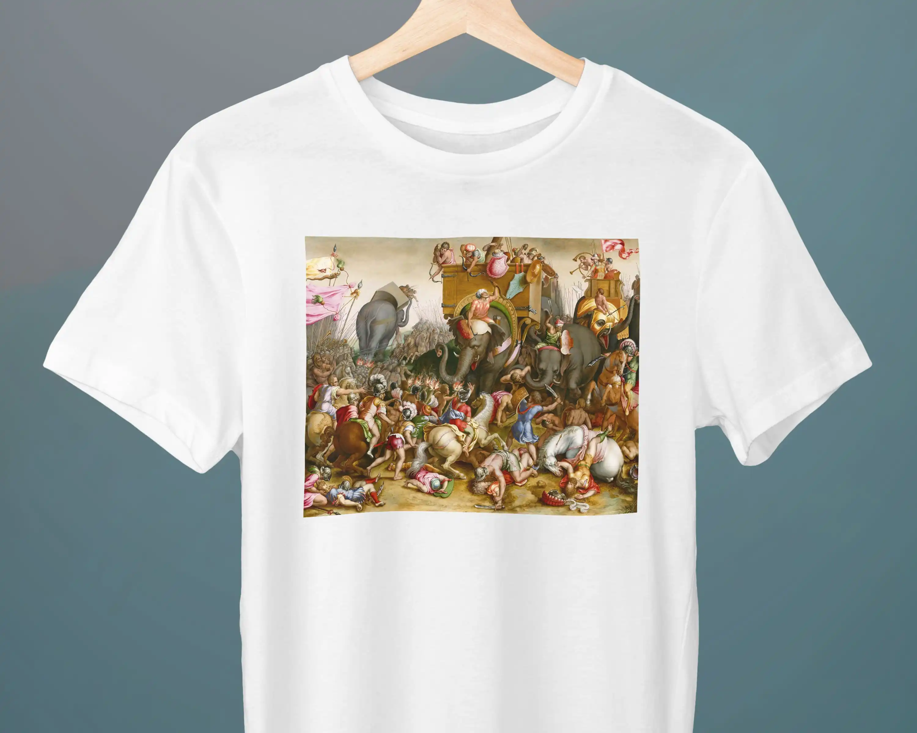 The Battle of Zama Cornelis Cort Painting Unisex T-shirt