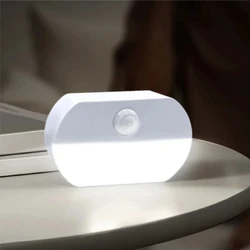 Motion Sensor Cabinet Light Wireless LED Night Lamp AAA Battery Powered For Bedroom Kitchen Wardrobe Wall Staircase Lighting