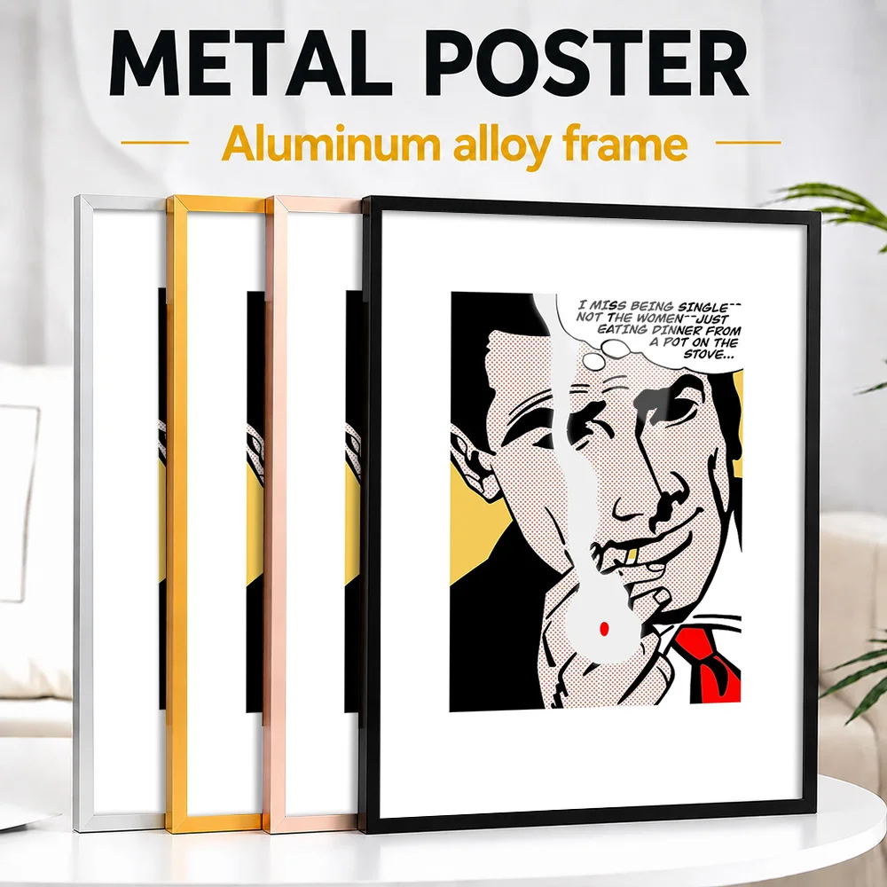 Cigar Cigar Man Pop Comic Metal Poster With Aluminum Alloy Frame Personalized Photo Vintage Pulp Style Wall Art For Study Reader Gift - Aliexpress Deal