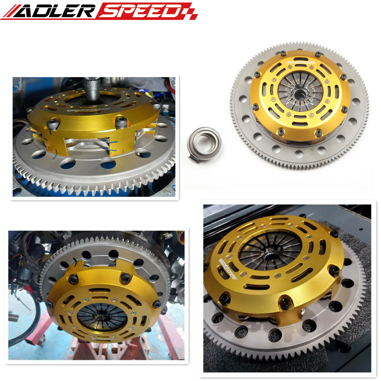 ADLERSPEED Racing Twin Disc Clutch Kit For Honda B-Series Acura Integra B16 B18 B20 Medium