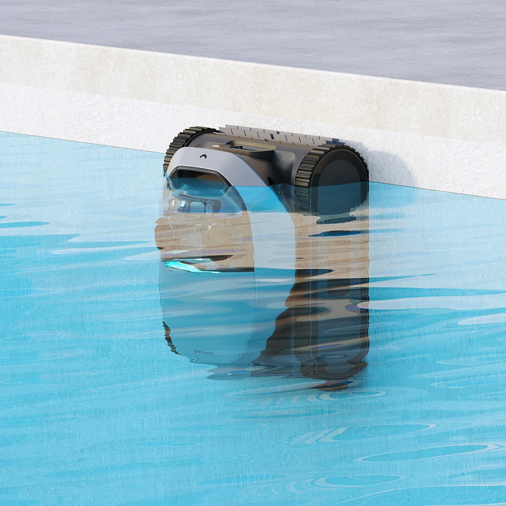 Automatic Robotic Pool Cleaner High Efficiency Lithium Battery Cordless Eco-Friendly 200 Coverage 4 Hours Runtime for Pools
