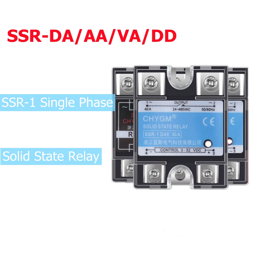 SSR-25VA 60VA 100VA 120VA 150VA SSR Single Phase Voltage Regulator Relay Heat Sink 80A 100A Solid State Voltage Regulator SSVR