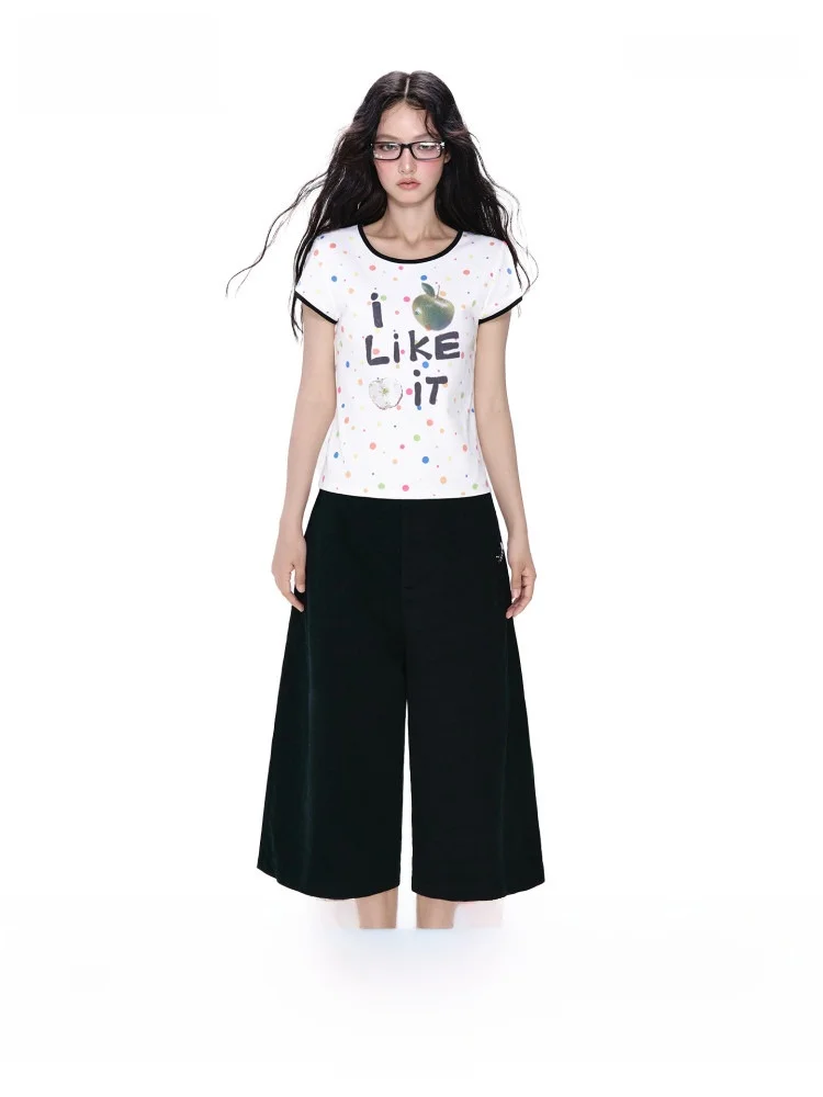 

Оригинальная футболка NECY с коротким рукавом, дизайн с стразами, летний топ в горошек, стильный повседневный топ для женщин, модная новинка