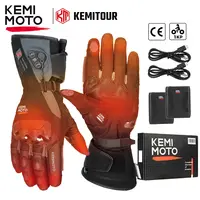Guantes Calefactados para Motocicleta KEMIMOTO, Guantes Térmicos Recargables, Impermeables y Cálidos para Moto de Invierno y Moto de Nieve