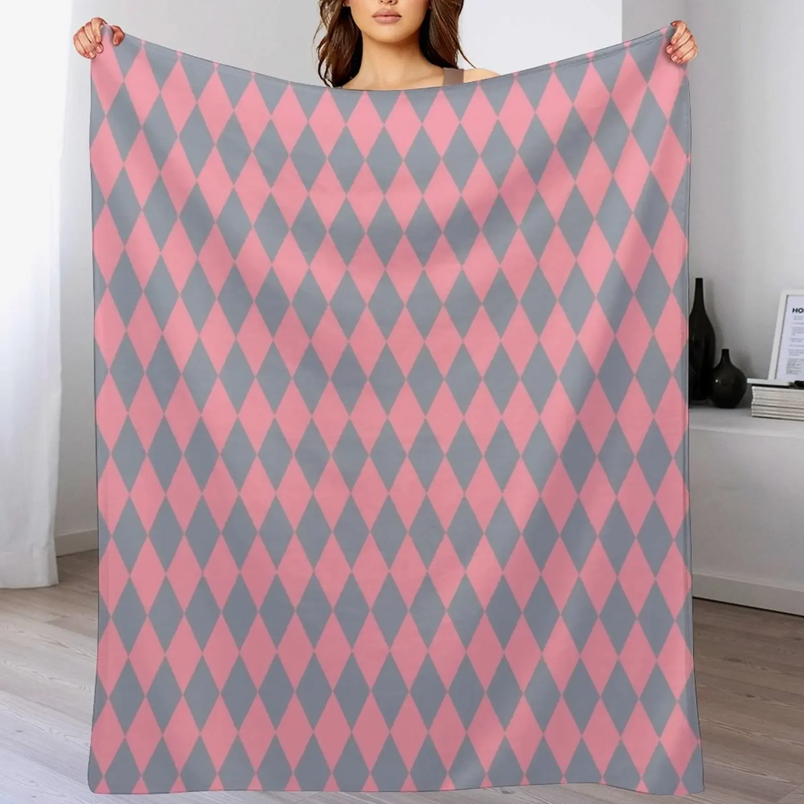 

Wizard Diamonds - Pink Throw Blanket All Weather Soft Throw Blanket for Sofa