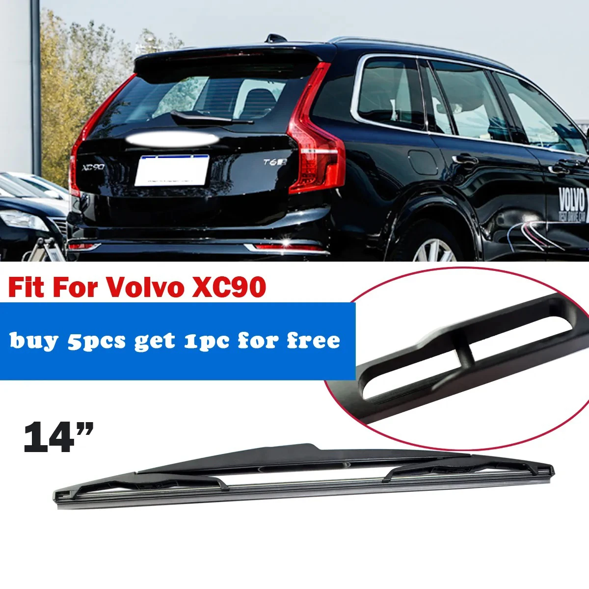 

1PC Car Rear Wiper Blade 14" Windscreen Windshield Auto Wipers Accessories for Volvo XC90 YC102012-xc90