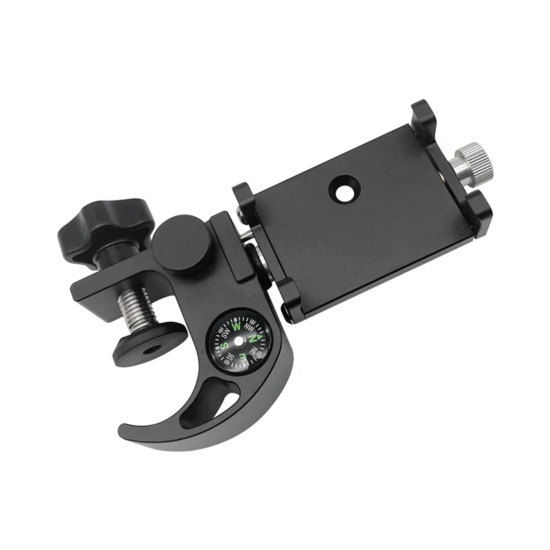 Pole Clamp For GPS FOR Data Collector Total Station With Compass Phone Holder Bracket Cradle