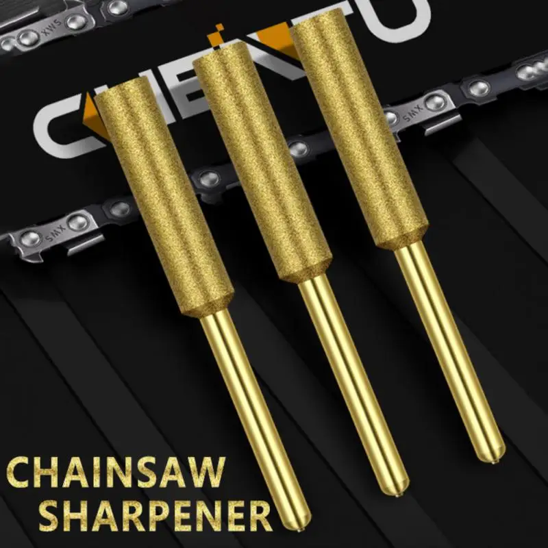 3/5/8pcs Diamond Chainsaw Chain File Set 4/4.8/5.5mm Chainsaw Sharpener Files Chain Saw Sharpening Carving Grinding Power Tools