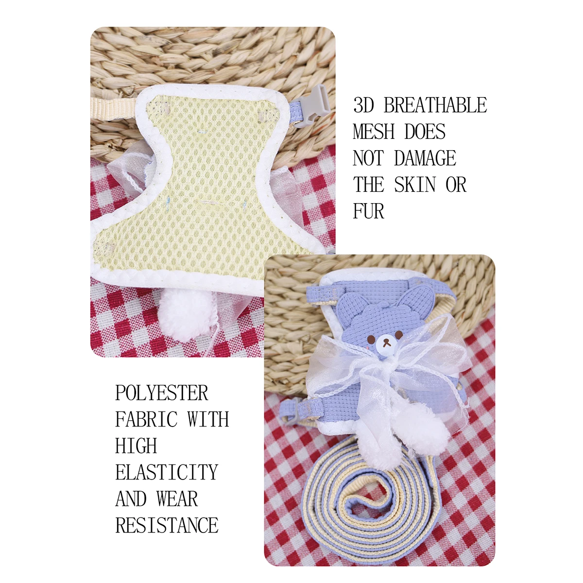 Cartoon Harness Leash Set 6