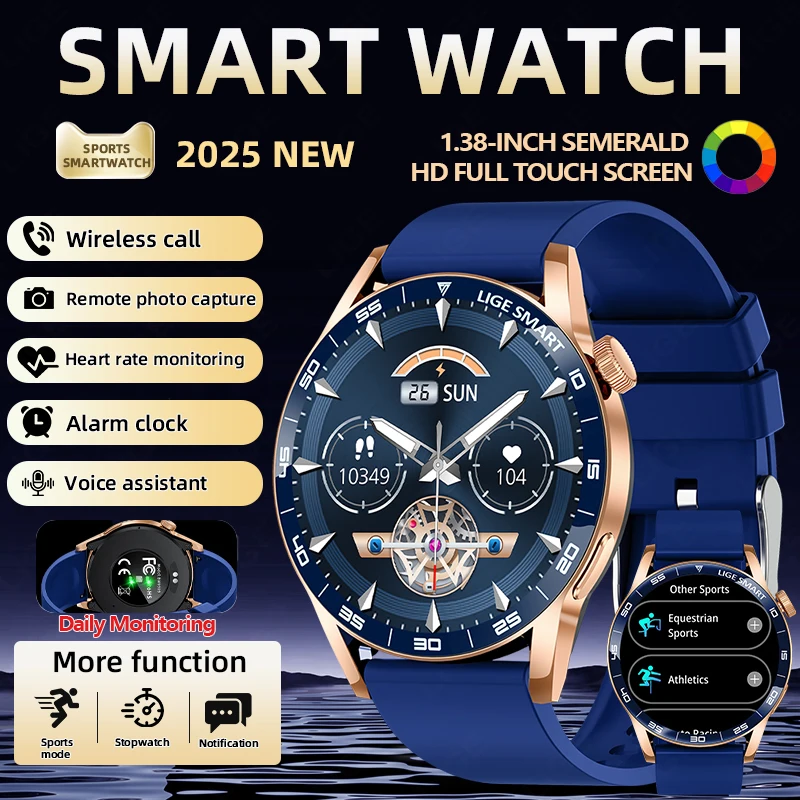 

LIGE новые модные умные часы с HD-экраном 2025 мужские спортивные фитнес-часы с пульсометром Bluetooth вызов IP68 водонепроницаемые уличные умные часы для женщин