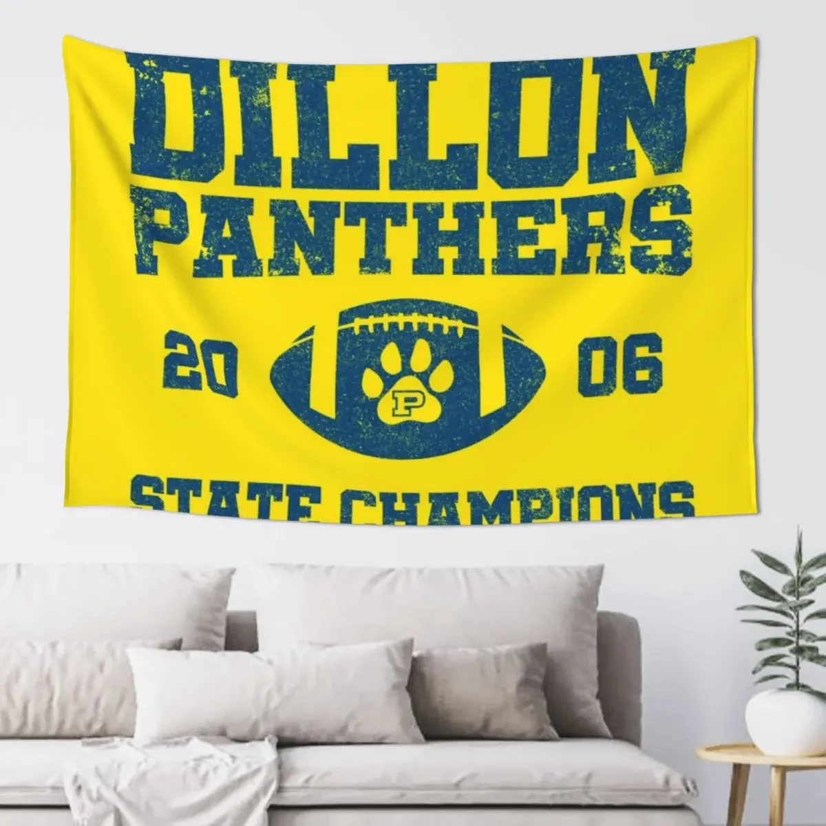 

Dillon High Panthers Football 2006 State Champions - FNL Tapestry Japanese Room Decor Home Decorations Aesthetic Tapestry