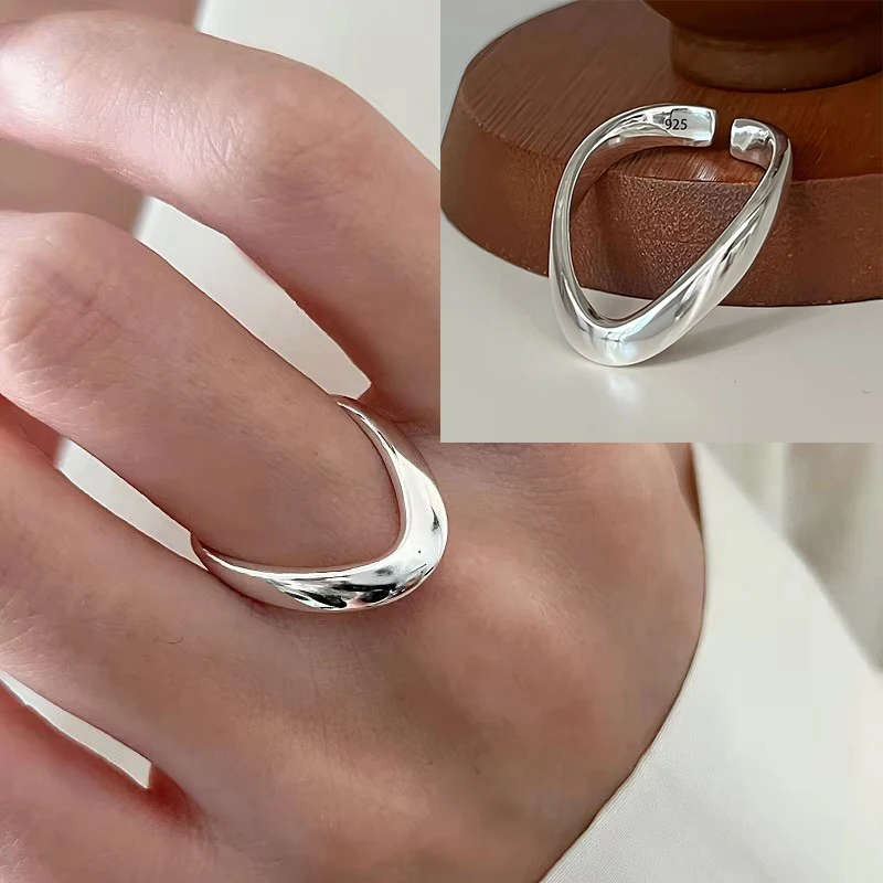 Women's 925 Silver Adjustable Pearl Ring, Elegant Gift