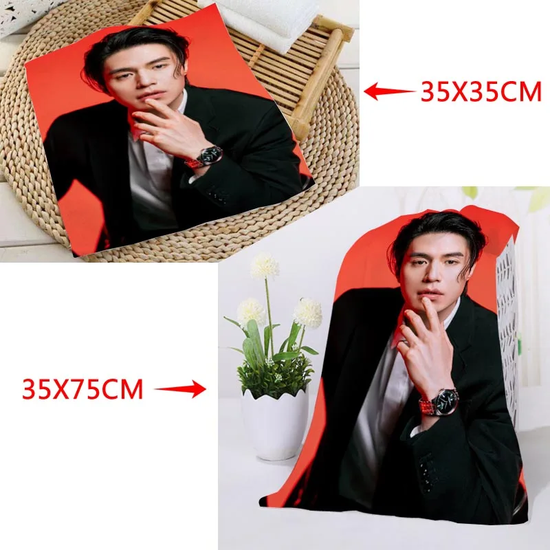 Lee Dong Wook Towels Size 35x35cm 35x75cm Square rectangle Towels Printing Cotton Face Towel Fabric Custom logo