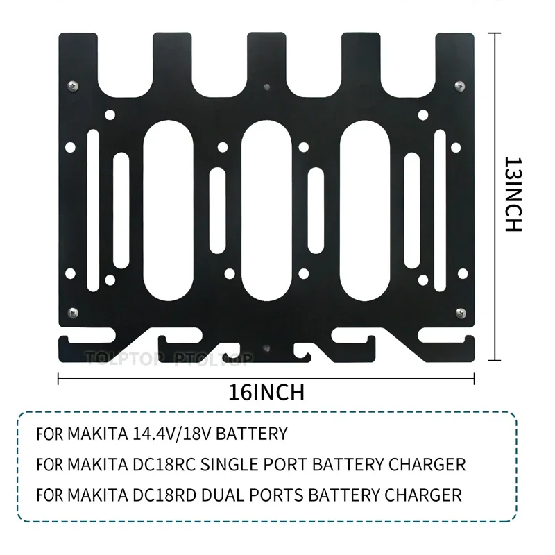 For Makita Multifunctional Wall Mount Bracket Battery Holder Charger Tool Electric Drill Fixed Storage DC18RD DC18RC