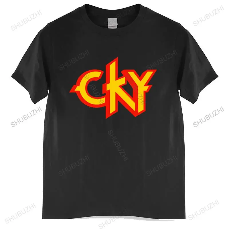 Men Cotton T Shirt Summer Brand Tshirt CKY Classic Logo T-Shirt Jackass Bam Margera Branon DiCamillo Ryan Dunn brand tee-shirt