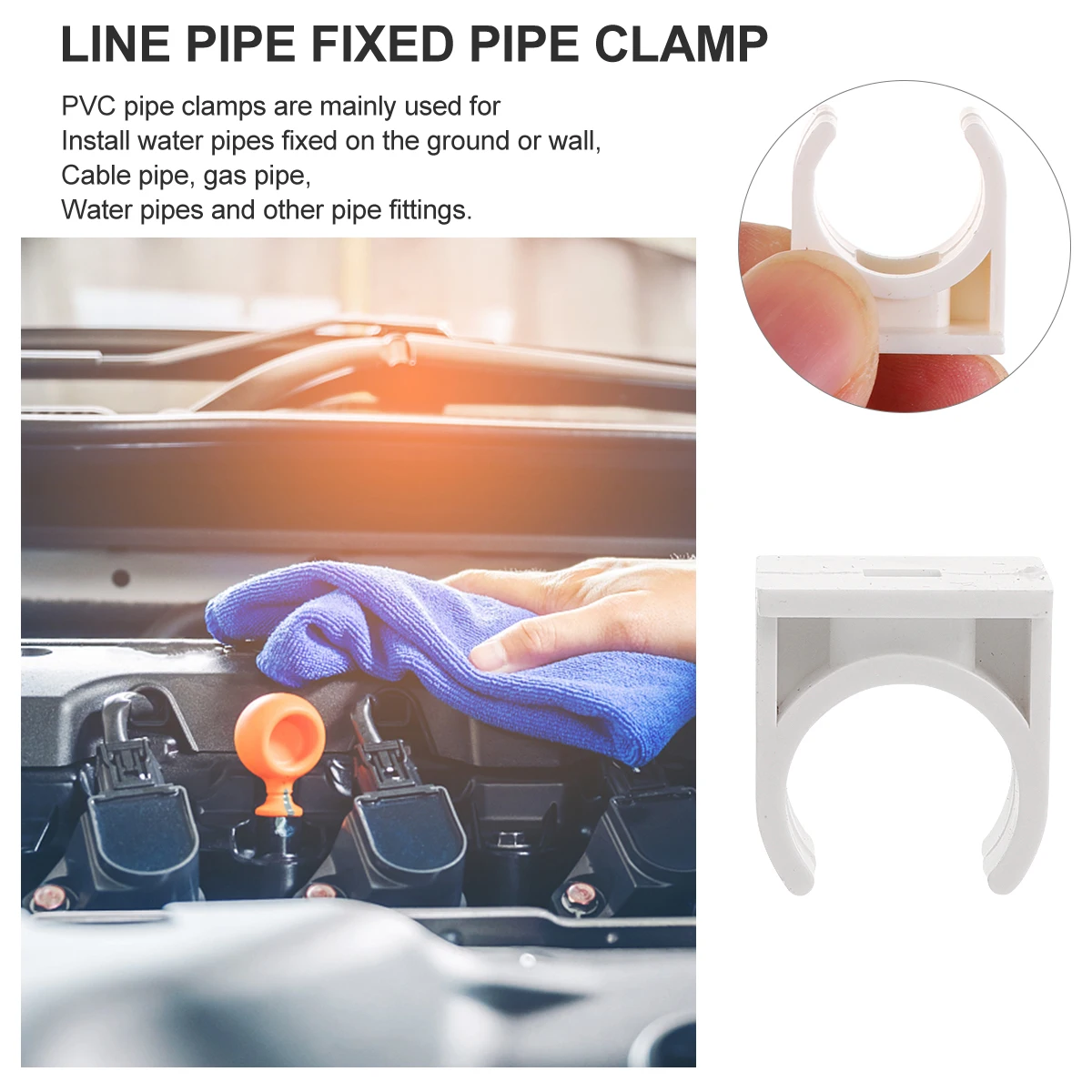 

Pipe Card Electrician Tube Support Hook PVC Clamp Pliers Water Clamps Clips for Shape