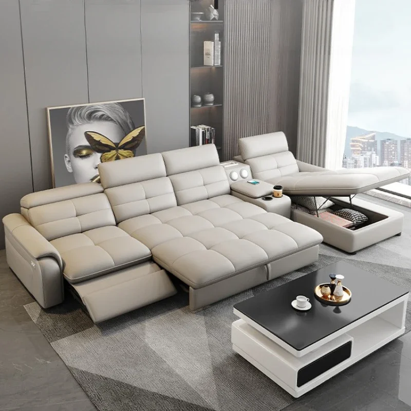 

Electric Genuine Leather Sofas Living Room Designer Reclining Lounge Sofa Modern Luxury Woonkamer Banken Apartment Furniture