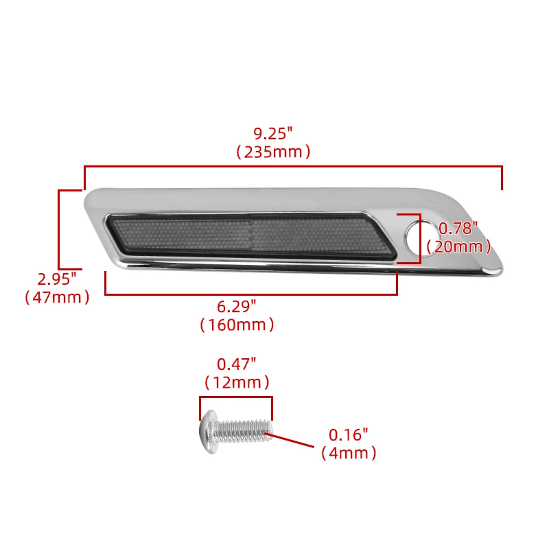 Motorcycle Hard Saddlebag Latch Cover Reflector Outer Lid Hinge For Harley Touring Road Electra Street Glide Road King 2014-2023