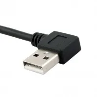 100pcs / Lots 20cm 90 Degree Right Angled USB 2.0 A Male Connector To Female Extension Cable With Panel Mount Hole ,By Fedex