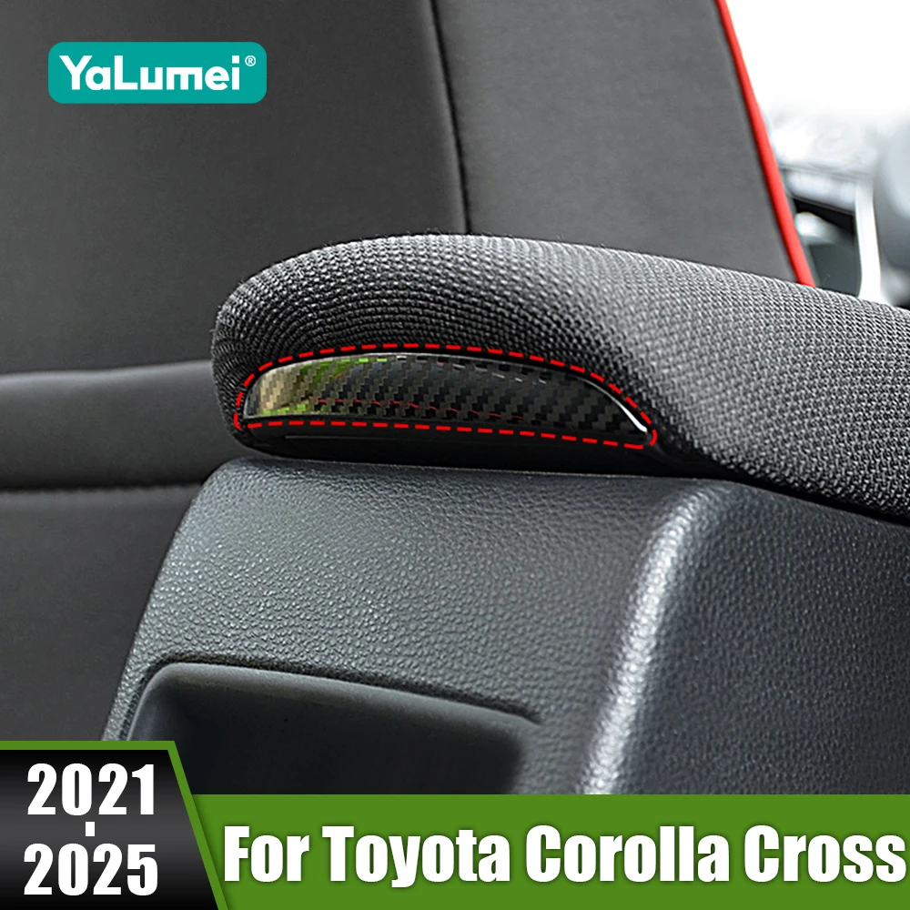 

For Toyota Corolla Cross XG10 Hybrid 2021-2024 2025 Stainless Steel Car Rear Console Armrest Garnish Sticker Trim Strips Cover