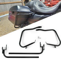 Motorcycle Rear Saddlebag Bracket Guard Bars For Harley Touring Street Road Electra Glide Road King Ultra Classic 2014-2024