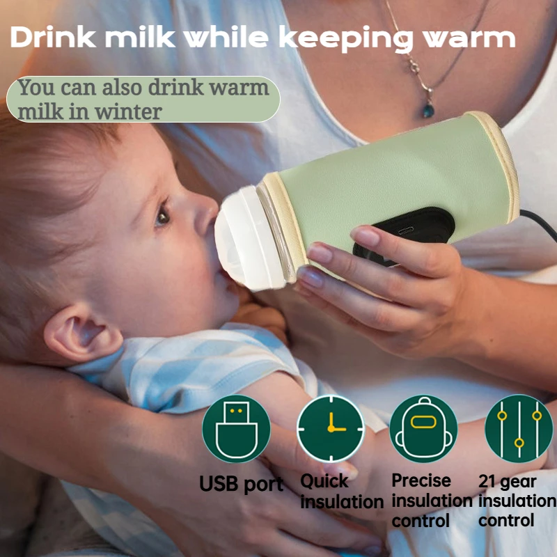 1/2pcs Portable milk bottle digital insulation cover, temperature adjustable,used for hot drinks,office heating,uterine warmth