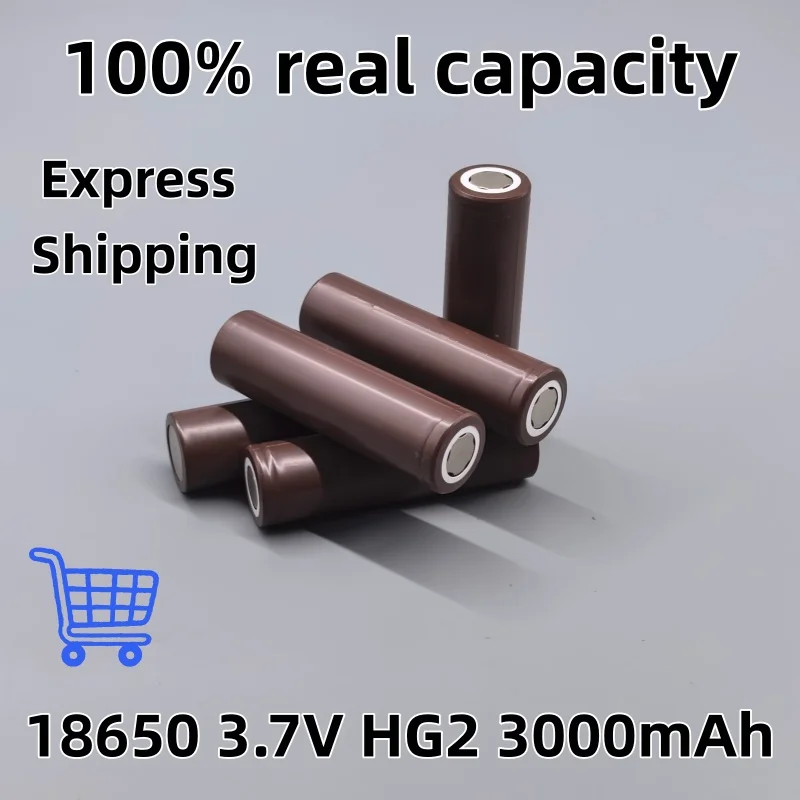 18650 HG2 3,7 В 3000 мАч литий-ионная аккумуляторная батарея — 100% реальная емкость, для игрушек, фонариков + быстрая доставка 18650 HG2 3,7 В 3000 мАч литий-ионная аккумуляторная батарея — 100% реальная емкость, для игрушек, фонариков + быстрая доставка