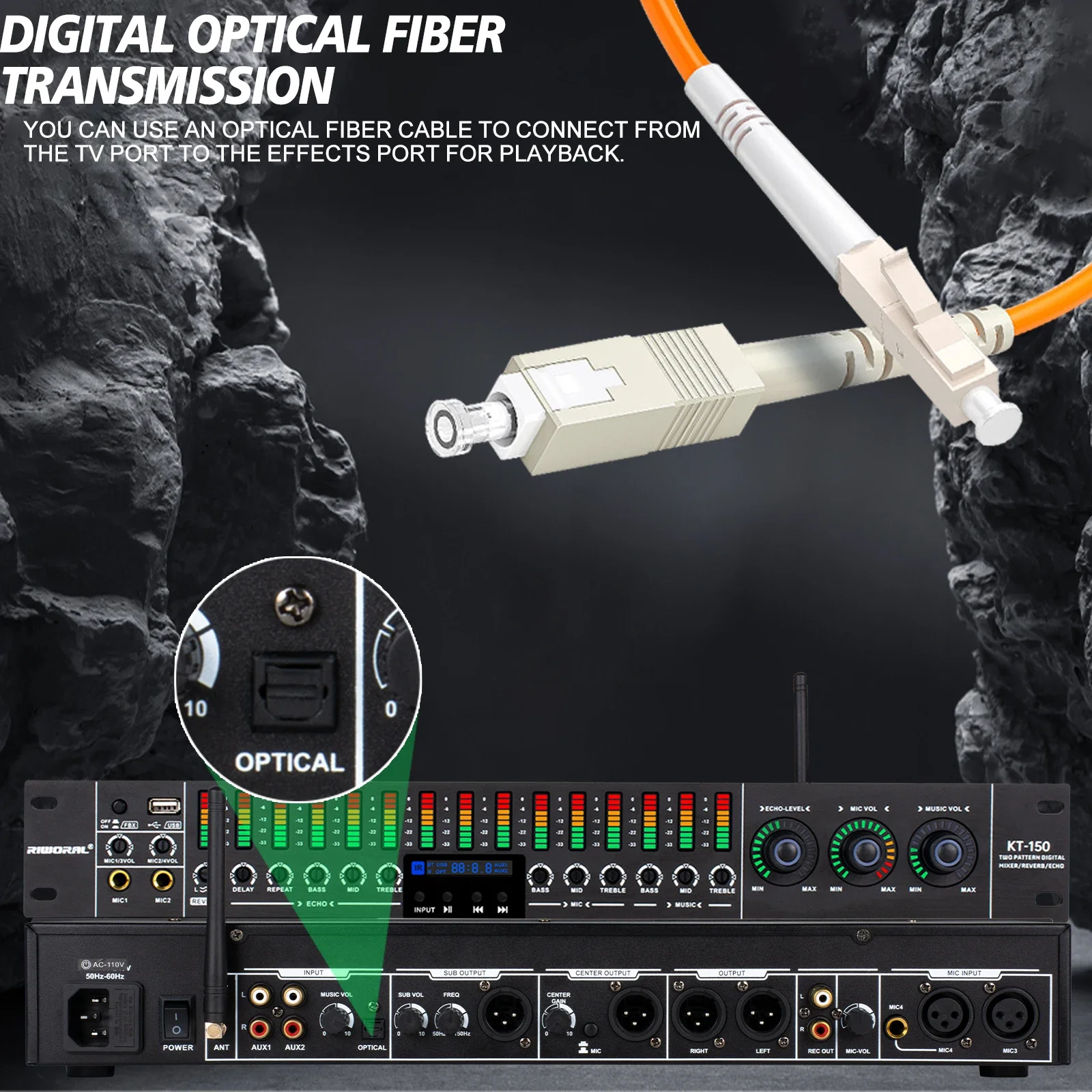 KT-150 Nieuw model audiosysteem geluid KTV-effector digitale processor met equalizer