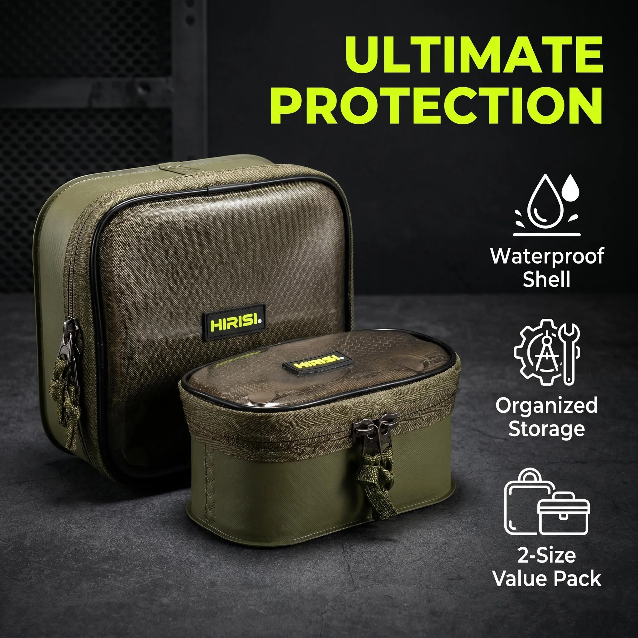 HIRISI EVA Fishing Tackle Storage Bag Waterproof Carp Fishing Rig Box Hook Accessory Case Portable Fishing Parts Storage Pouch view 2