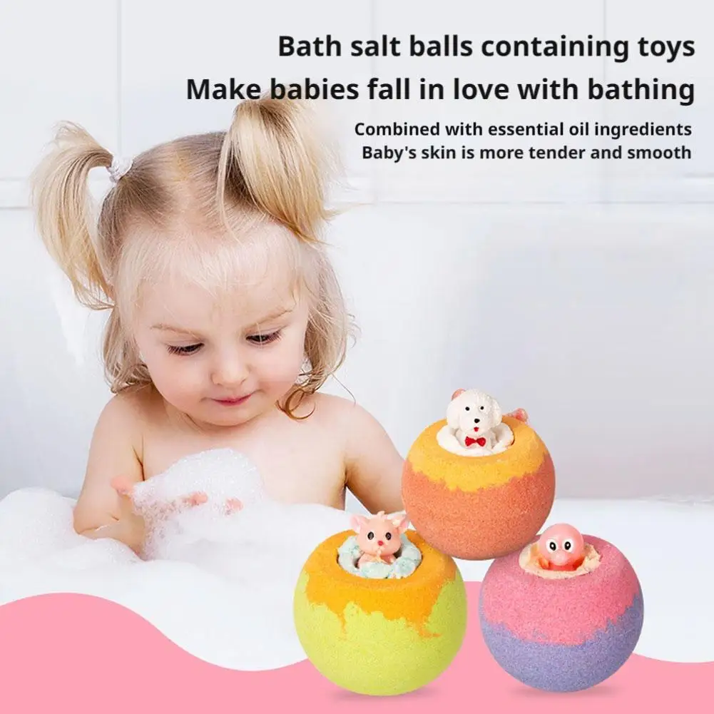 100G Natural Essential Oil Bath Bombs Bath Bombs for Kids with Surprise Toys Inside for Kids Boys and Girls Dropshipping - view 2