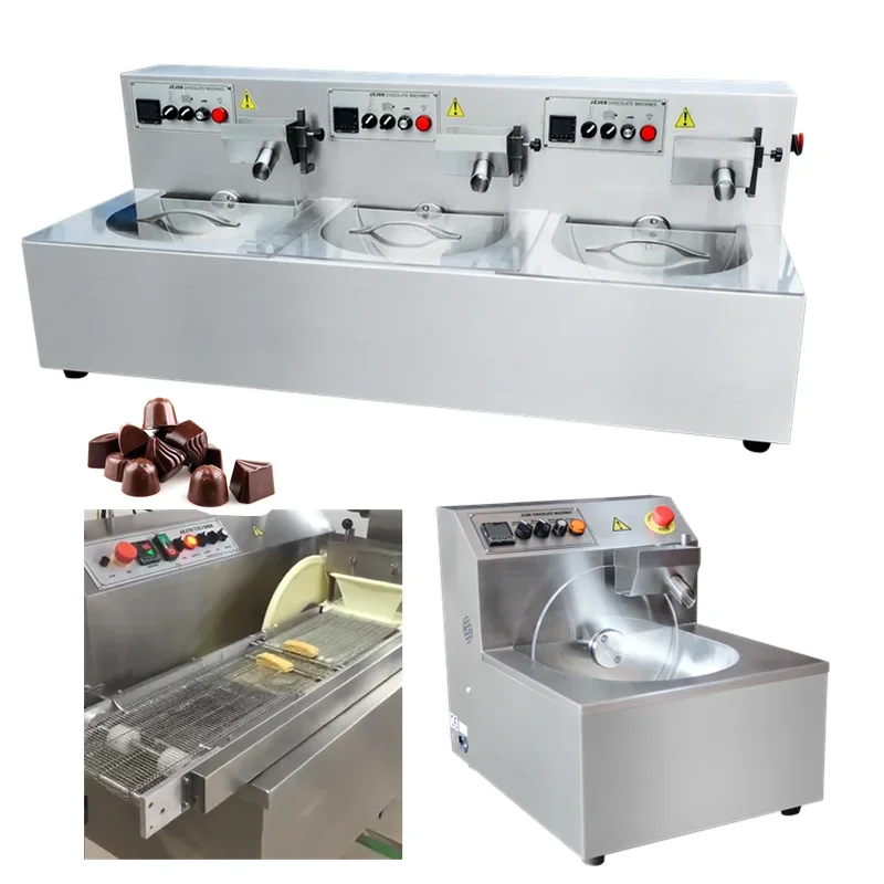 kitchen home 8kg 15kg chocolate tempting enrobing melting temoering melter making maker machine holding small coating equipment