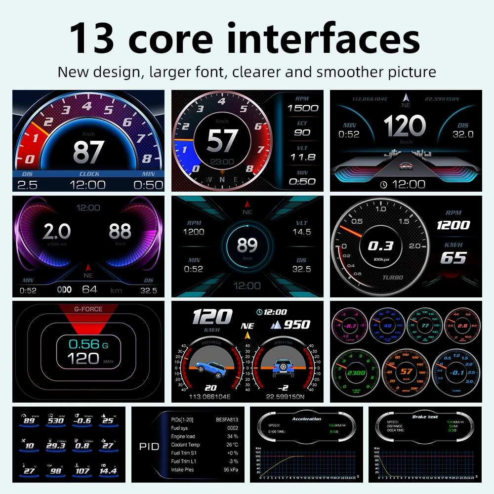 WYING P3 Multi-function OBD LCD instrument HUD Head Up Display Car Speed Alarm Water Temperature Fuel electronic for cars