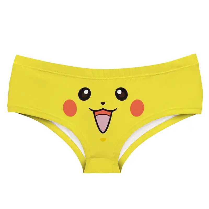 Pokemon Briefs Anime Pikachu women Panties Cartoon Cotton Teenager Briefs Kawaii Cosplay Male Underwear Gifts Soft Breathable