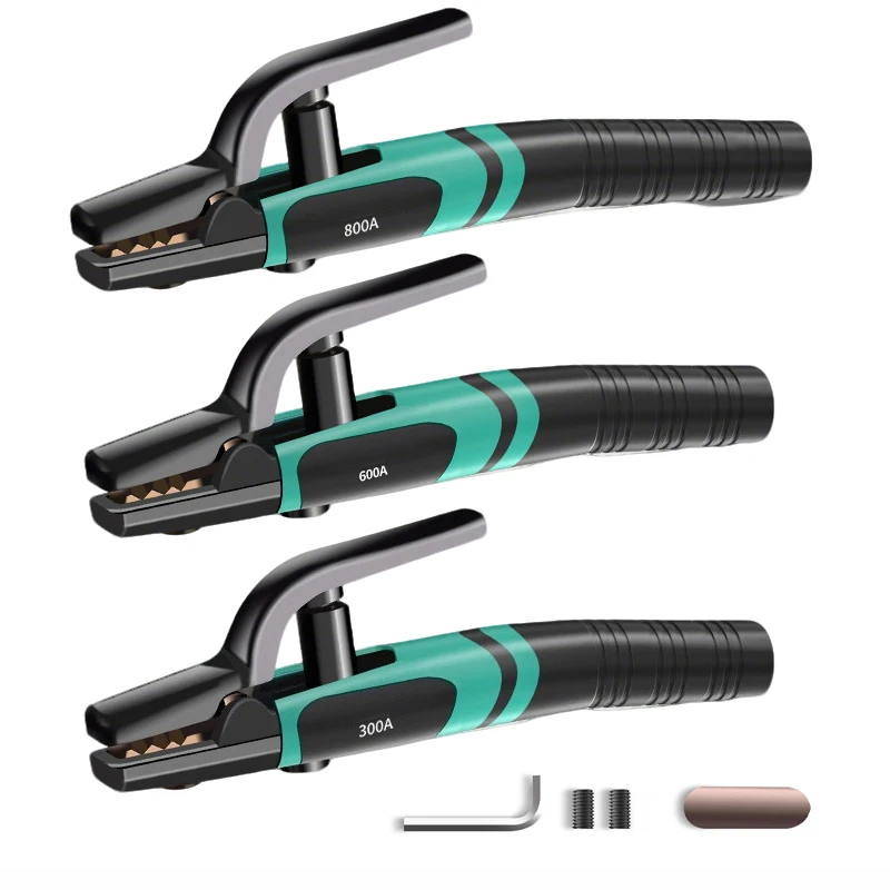 

300/600/800A Anti-scald Red Copper Welding Pliers Industrial Grade Electrode Clamp Jaw Welder Equipment Accessories Hand Tools