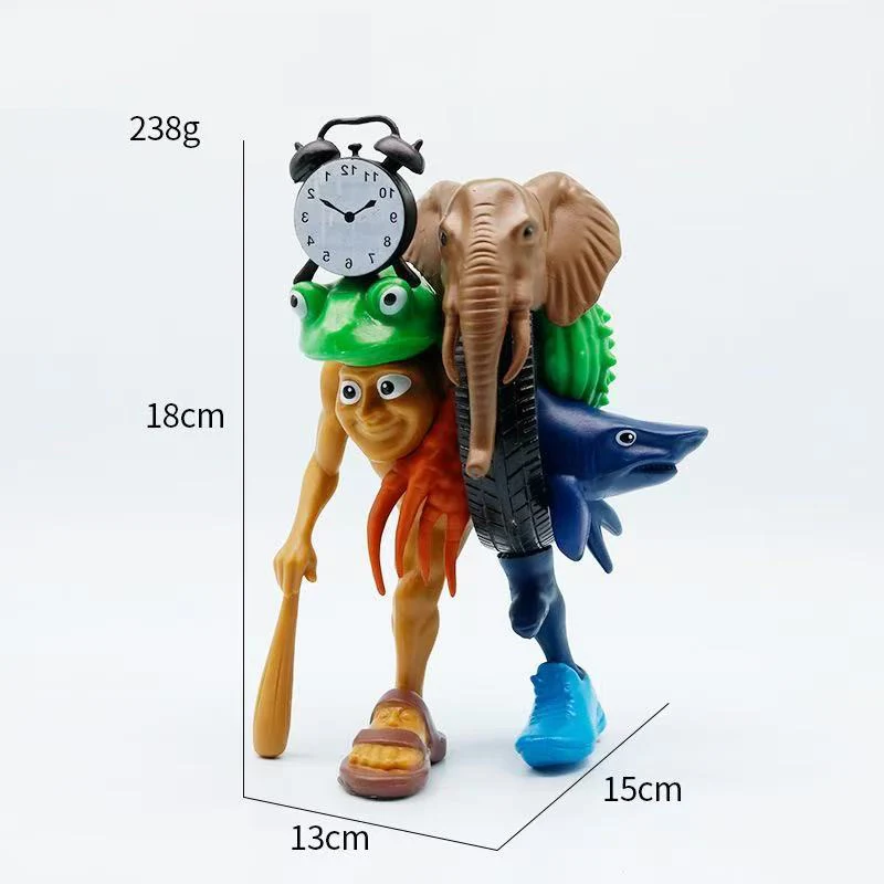 Italian Brainrot Tung Sahur Figure Toy Tralalero Tralala Figures Bombardino Crocodilo Shimpanzini Bananini Model Decor Doll Gift image 6