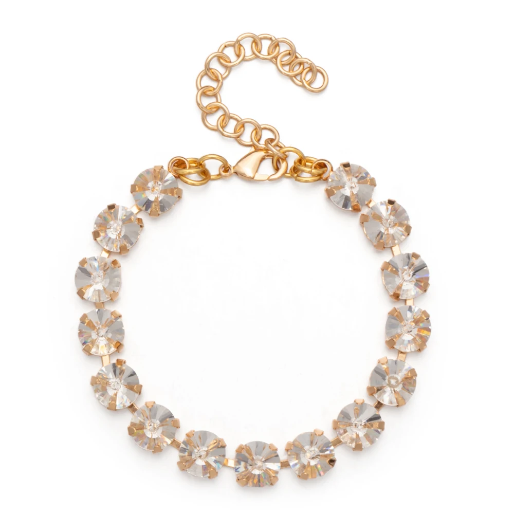 Geometric Crystal Beaded Bracelet for Women