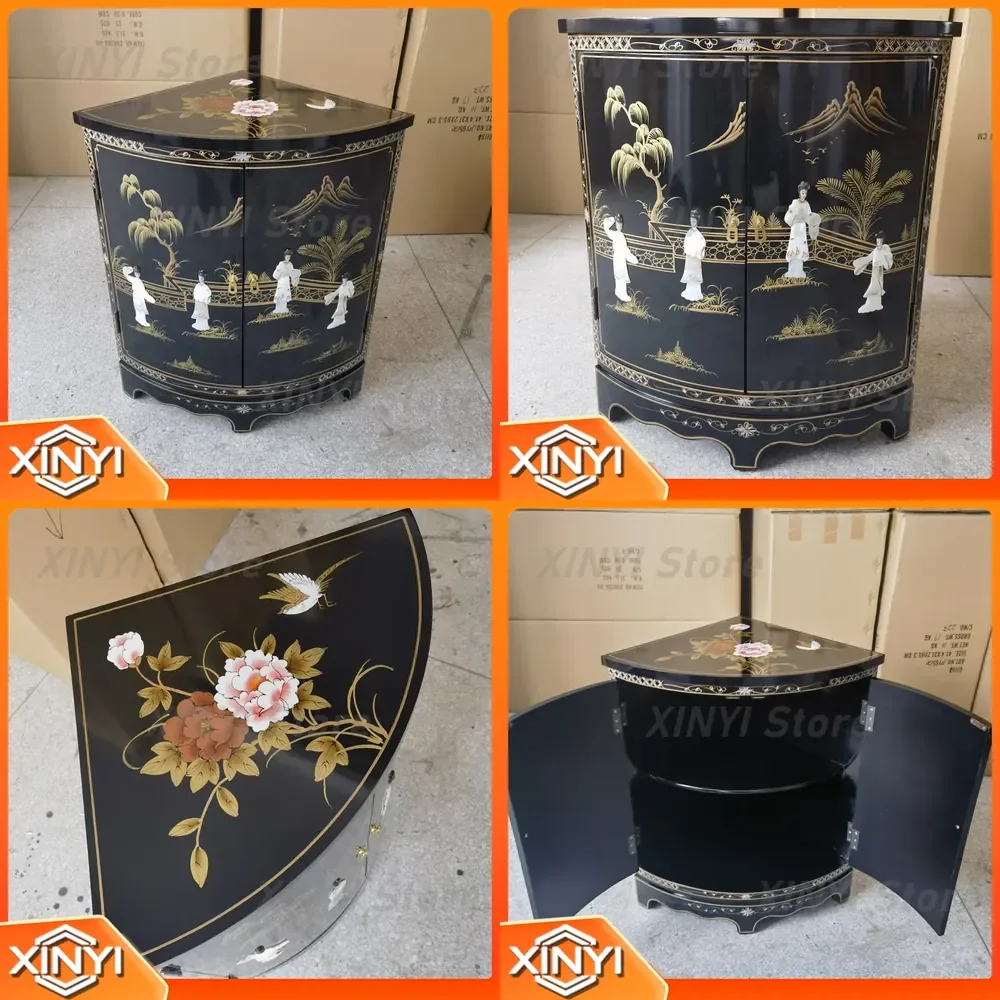 for Beauty Corner Cabinet for Triangle Storage Locker for Bathroom Kitchen Living Room Bright Painted Classical