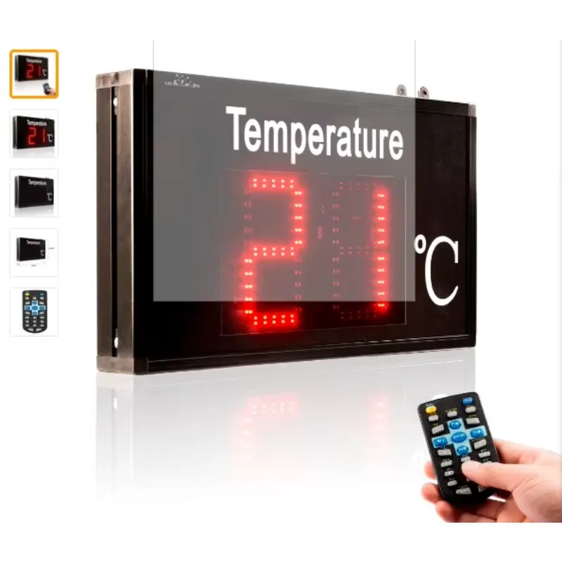 Indoor Digital Signage Display Digital Thermostat Temperature Sensor Lcd Display 7 Segment Digital Clock Display