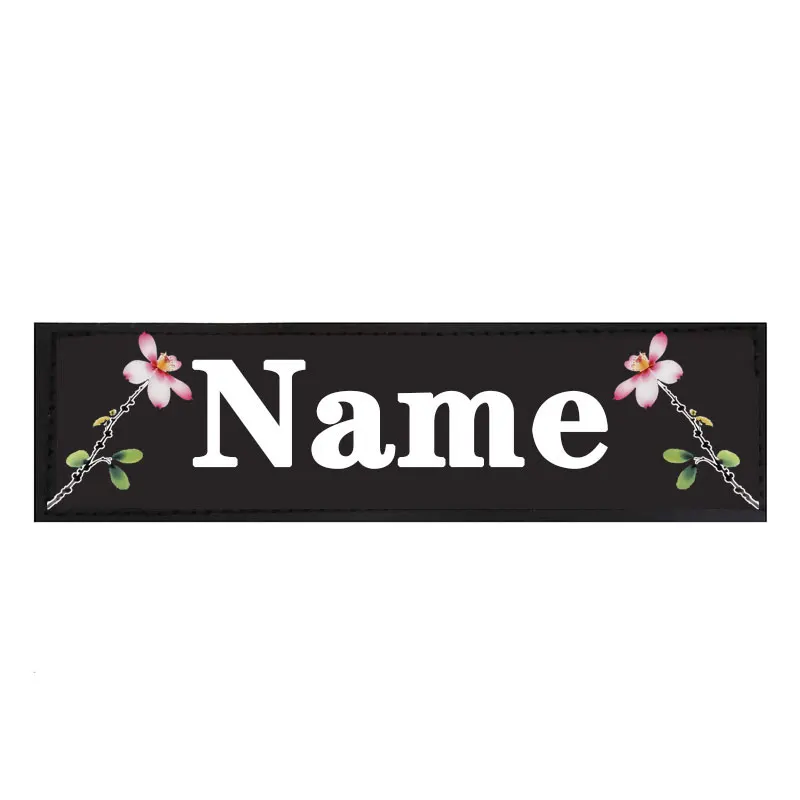 Gepersonaliseerde 2pc hond naamplaatje reflecterende huisdier borstband kraag ID tag sticker aangepaste tekst poot hart logo borstband tag