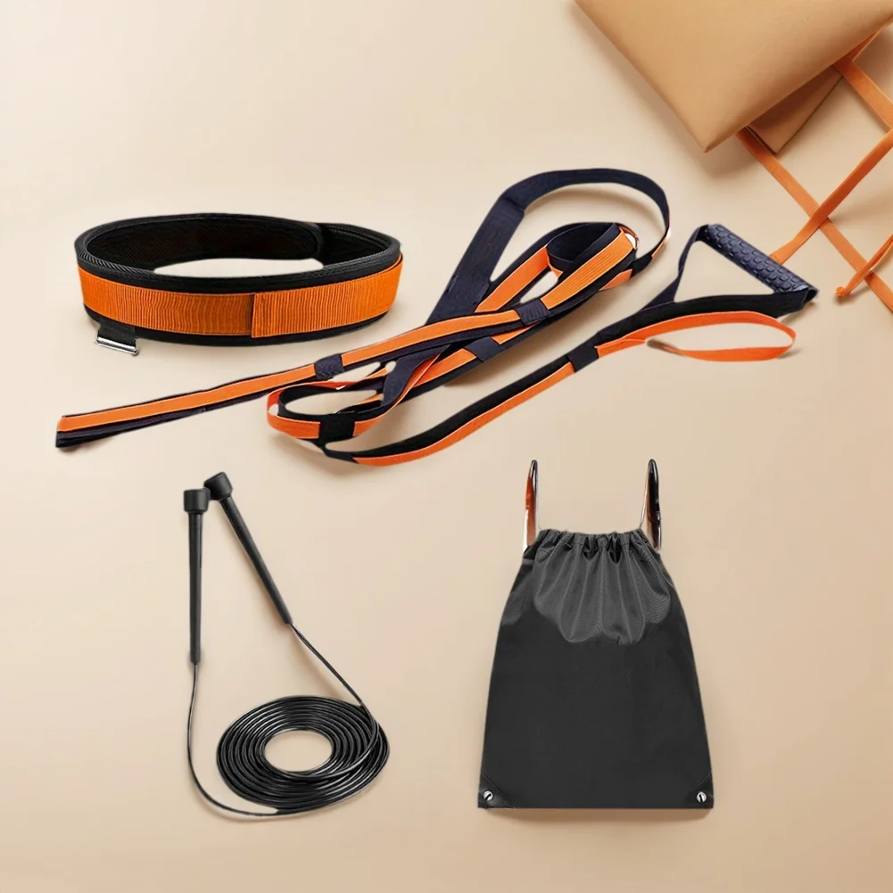 مجموعة أدوات تدريب سرعة الرشاقة، حزام مقاومة رياضي، حبال توتر للتدريب على السرعة، حبل سحب لكرة السلة وكرة القدم