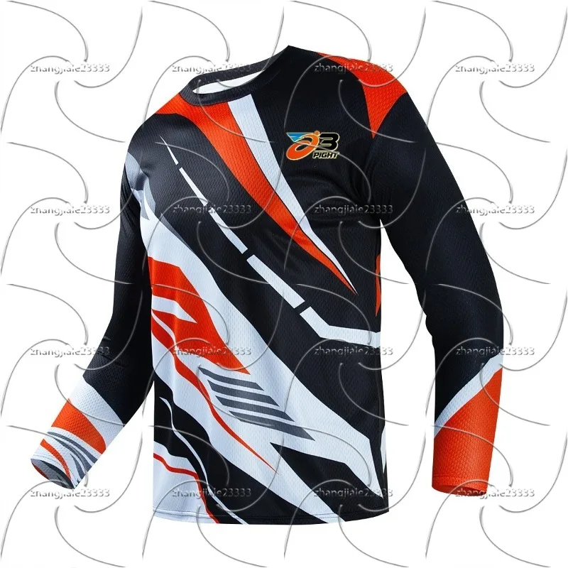 

American Retro Quick Drying Breathable Sports Outdoor Long Sleeved T-shirt Racing Off-road Motorcycle Riding Suit