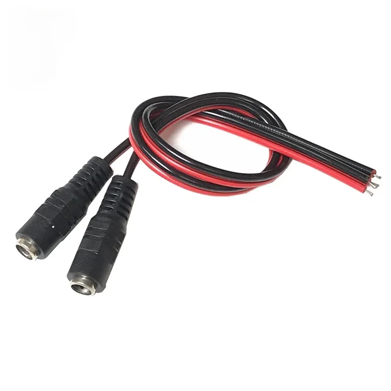 10Pcs 2.1x5.5 Mm Female Plug 12V DC Power Pigtail Cable Jack for CCTV Security Camera Connector