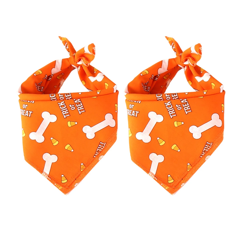 

Halloween Pet Bib Neckerchief Dog Necklace Decor Special Occasions Dress Up ange Accessory Premium Material Triangle Pattern Pet