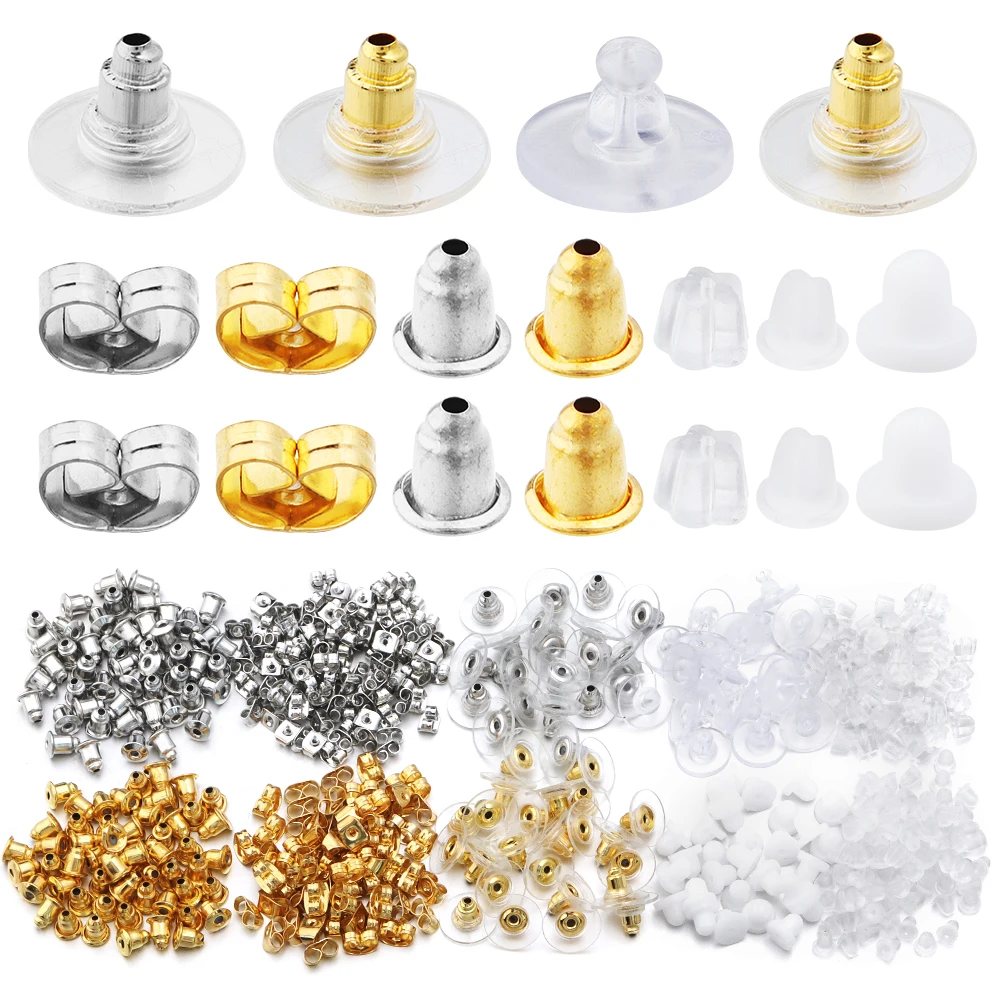 Rubber  Earrings Back Stoppers Plug Caps For Jewellery Making  Earring Settings Base DIY Earring Bullet Tube Ear Plugs