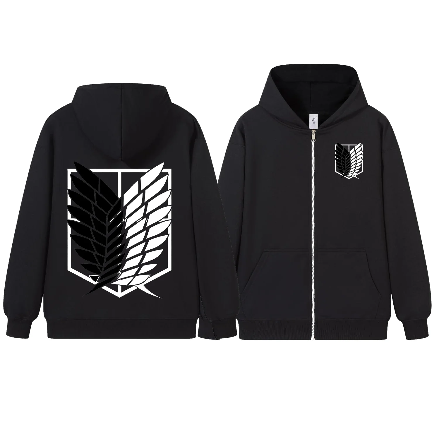 Attack on Titan Anime Printed Zipper Hoodie 2026 Autumn/Winter New Harajuku Men's Casual Loose Versatile Plus Size Sweater Top
